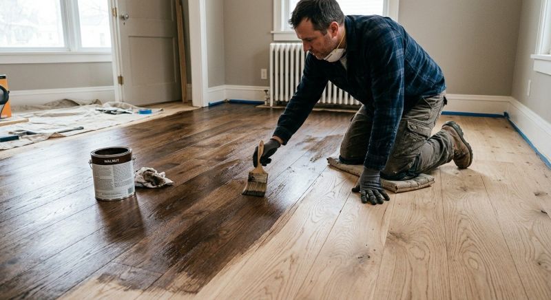 Maple Floor Staining in Alpharetta, GA