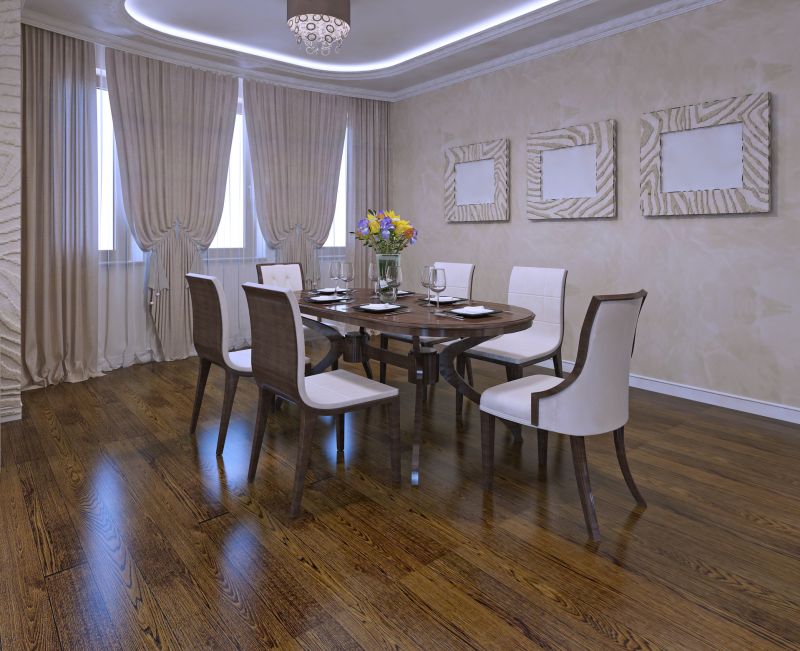 Dining Area with Dark Hardwood